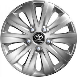 Versaco Τάσια Rapid Hc 14" με Σήμα Toyota 4τμχ Ασημί TA-00100046