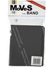 MVS In Motion Band Ελαστικός Ιμάντας Γυμναστικής Πολύ Σκληρός Μαύρος 2.5m