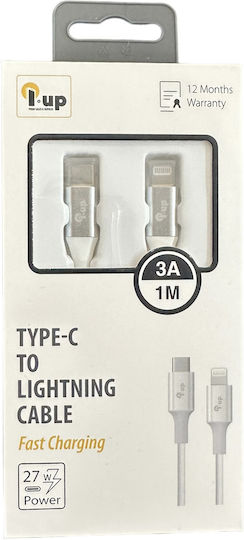 iUP iUP Regular la Cablu Lightning 27W Alb 1m