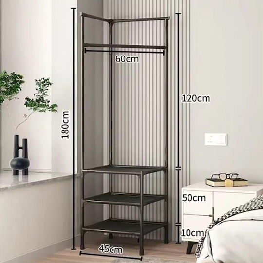 Μεταλλική Corner C με 3 Ράφια Μπλε 45x45x180cm Μεταλλική Corner C με 3 Ράφια Μπλε 45x45x180cm