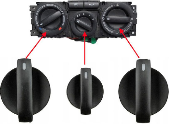 Car Air Conditioning Switch for Volkswagen Transporter 2003-2015 Black