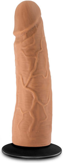Blush Lock On Dynamite Glass Dildo With Suction Cup Mocha 18cm