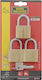 Burg Wachter Bronze Padlock Brass with Key 40mm 3pcs