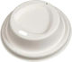 Disposable Cup Lids Sip Lid Fiber in White color (50pcs)