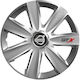 Versaco Car Hubcap Set Carbon GTX with Volvo Emblem 15" 4pcs Silver