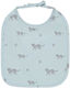 Rose in April Bib from 100% Cotton Blue