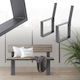 ML-Design Μεταλλικό Πόδι Επίπλου 2τμχ 40x78.5cm Γκρι