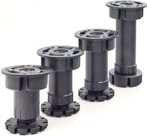 Volpato Plastic Furniture Leg Suitable for Cupboard / Wardrobe Black