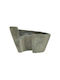 Inart Übertopf Beton Gray 26x26x17εκ.