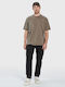Herren Jeanshose mit Loose Gerade Passform Schwarz