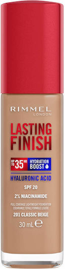 Rimmel Lasting Finish 35hr Liquid Foundation 201 Classic Beige 30ml