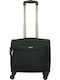 Playbags Cabin Fabric Black Travel Suitcase With 4 Wheels Height 40cm