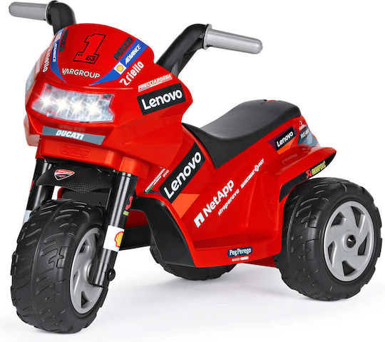 Παιδική Μηχανή Licensed Ducati Mini Evo Ηλεκτροκίνητη 6 Volt Κόκκινη για 1+ ετών