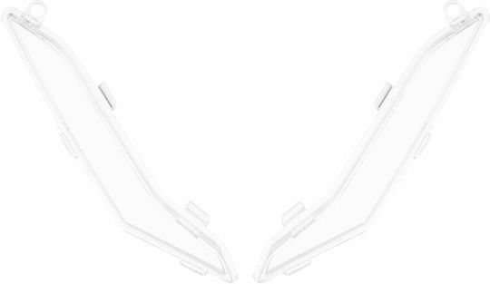 Polisport Motorrad Scheinwerferabdeckung Transparent 1Stück
