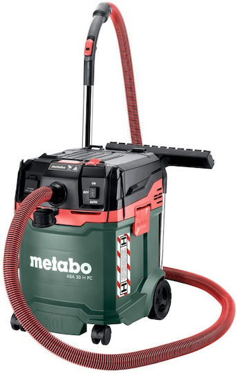 Metabo ASA 30 H PC Σκούπα Υγρών / Στερεών 1200W με Πλαστικό Κάδο 30lt