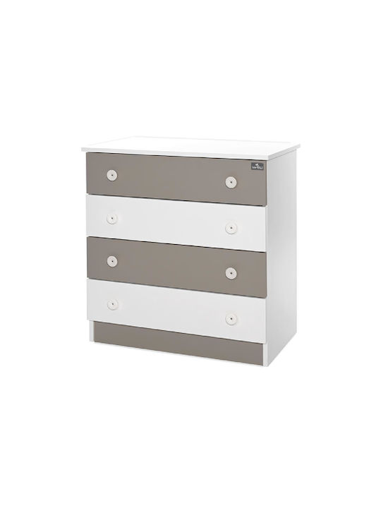 Baby Dresser with 4 Drawers Gray 81x50x86cm