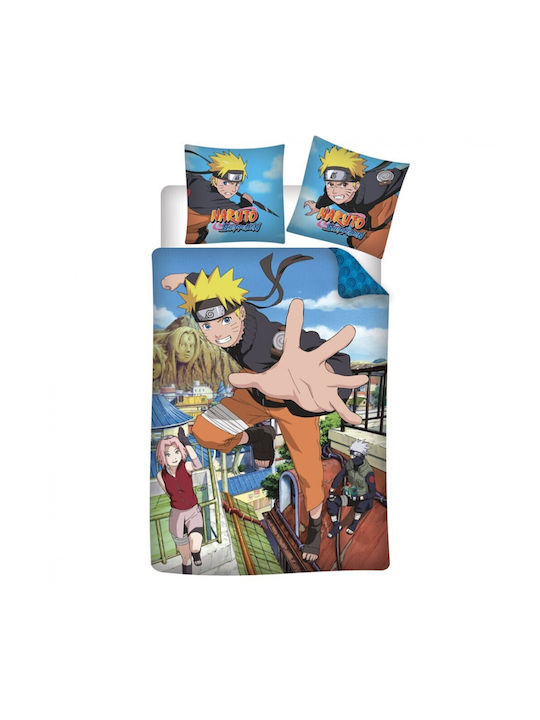 Aymax Set Kids Duvet Cover Single with Pillowcase Cotton Multicolored 140x200cm