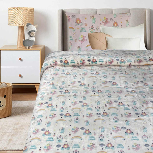Astron Italy Velvet Kids Blanket Little Princess Pink 160x220cm