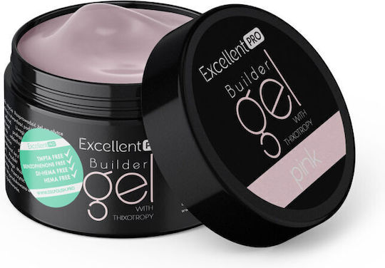 Excellent Pro Excellent PRO Builder Gel Νυχιών Ροζ 15gr