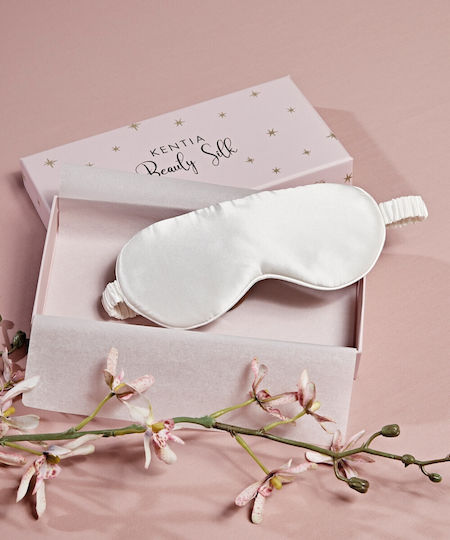 Kentia Silk Sleep Mask 20x9cm White