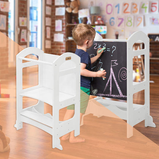 Learning Tower for Painting made of Wood White Joyz