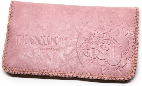 The Bulldog Amsterdam Lederne Tabaktasche in Rosa mit Verschluss