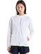 Women's Short Sports Jacket Windproof for Spring or Autumn White