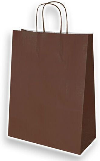 Paper Packaging Bags with Handle Brown 18x8x22cm 300pcs