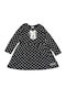 Minnie Kinderkleid Langärmelig Polka Dot Schwarz