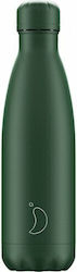 Chilly's All Matte Μπουκάλι Θερμός Ανοξείδωτο BPA Free All Matte Green 500ml