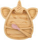 Citron Feeding Set made of Bamboo with Non-Slip Base Yellow 2pcs for 4+ months