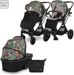 Lorelli Adjustable 2 in 1 Baby Stroller Suitable for Newborn Black