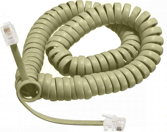 Спирала Телефонен кабел RJ10 4P4C 3м Beige (01.074.0056)