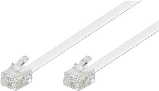 Entac Wohnung Telefonkabel RJ11 6P4C 1.5m Weiß (05.005.0024)