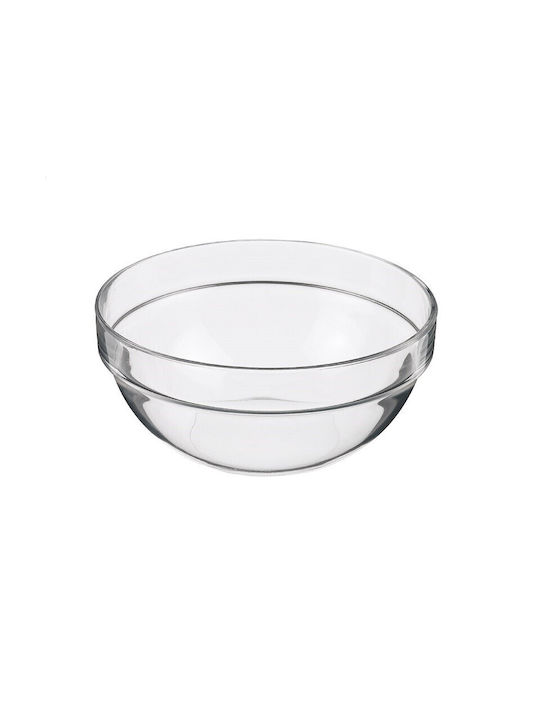 Leone Glass Salad Bowl Transparent 26x26cm