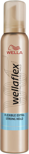 Wella Flexible Extra Strong Hold Mousse Spumă de păr 200ml
