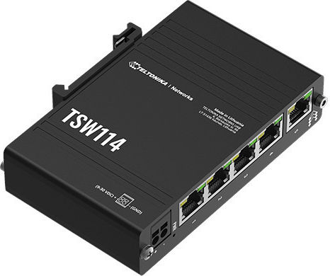 Teltonika TSW114 Неуправляем L2 Switch с 5 Портове Гигабитови (1Gbps) Ethernet
