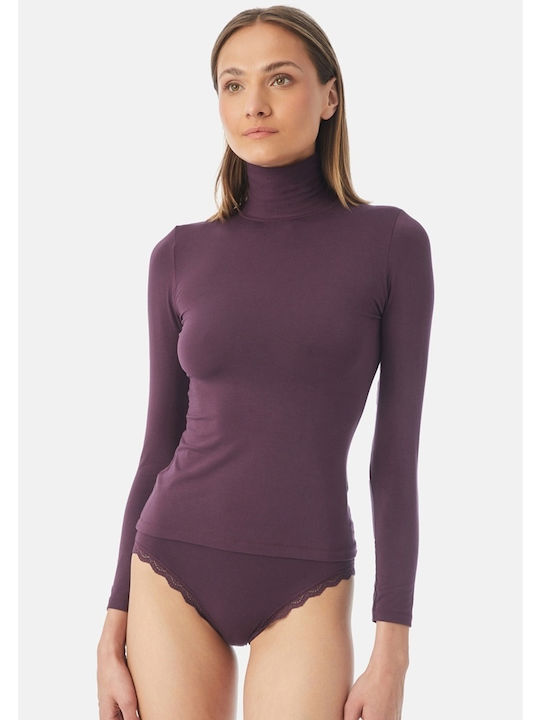 Minerva fimelle Women's Long Sleeve Turtleneck ...