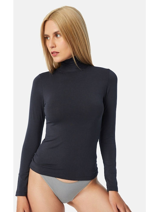 Minerva fimelle Women's Long Sleeve Turtleneck ...