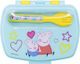 Stor Plastic Kids' Lunch Set Peppa Pig Multicolour