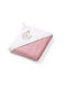 Babyono Baby-Badetuch mit Kapuze Take Care Rosa 85x85cm