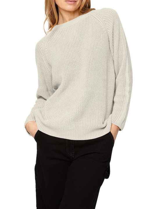 B.COASTLINE Ecru knitted blouse 216194-0031