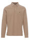 Nautica Men's Long Sleeve Blouse Polo Beige