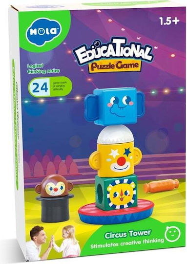 Hola Toys Παιχνίδι Στοίβαξης Circus Tower για 18+ Μηνών