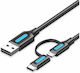 Vention Regular USB to micro USB / Type-C 1m 2A Cable (CQDBF)