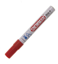 Snowman Permanent Red Marker 3mm