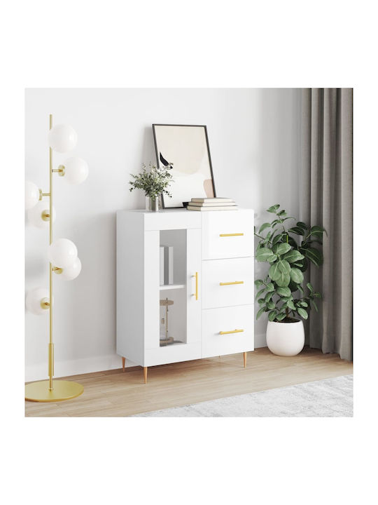 Wooden Buffet with Drawers White L69.5xW34xH90cm