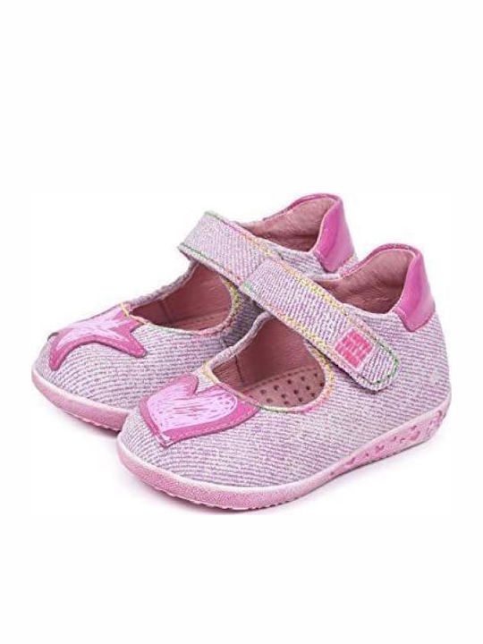 Kids Ballerinas with Hoop & Loop Closure Fuchsia