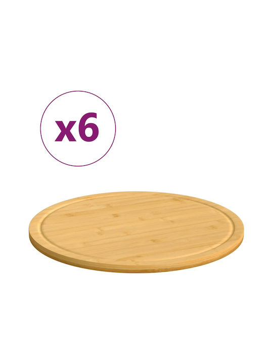 vidaXL Wooden Cheese Serving Platter 40x40x1.5cm 6pcs