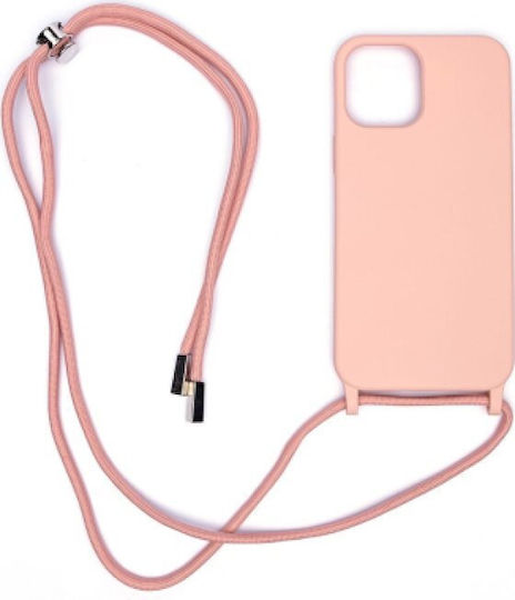 iSelf Color Umschlag Rückseite Metallisch mit Band Rosa (Redmi 12 4G / Redmi 12 5G)